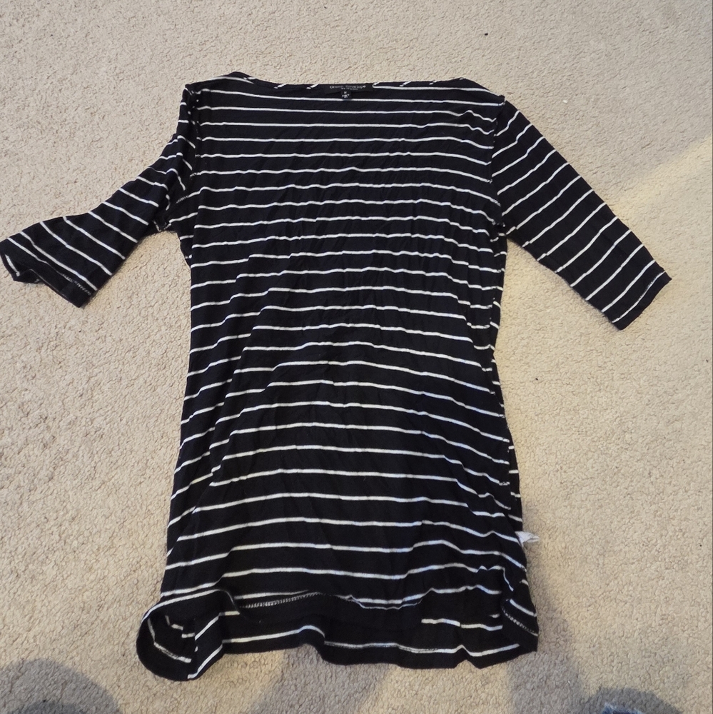 Navy and White Striped Tunic